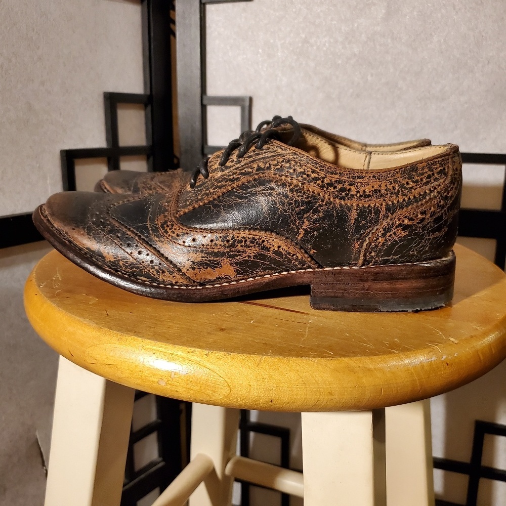 Bed Stu Lita Oxford Black Lux Leather US 6.5